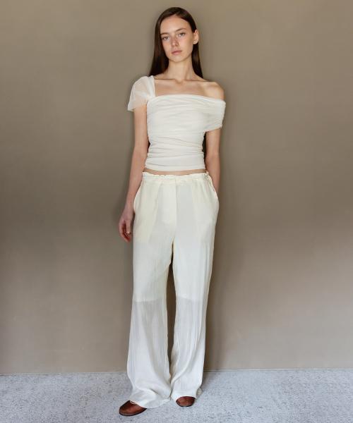 WINKLE TEXTURE STRING PANTS_TT5S404CM