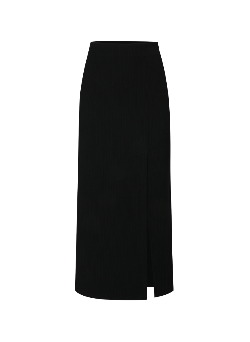 Bella Slit Skirt (Black)