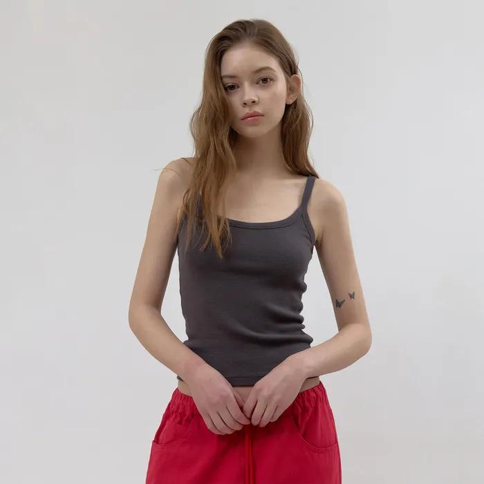 mochi rib cami (brown)