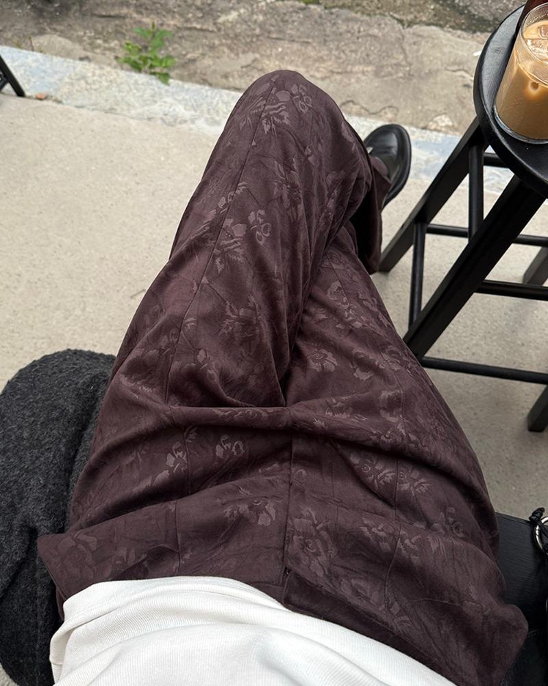 Flower bootcut cutout pants (플라워 부츠컷 컷아웃 팬츠)