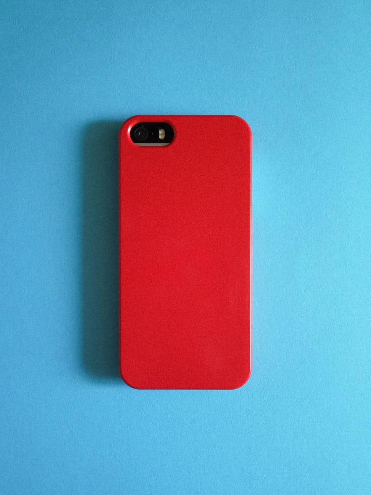 [모지] 빨간색 무광 하드 케이스