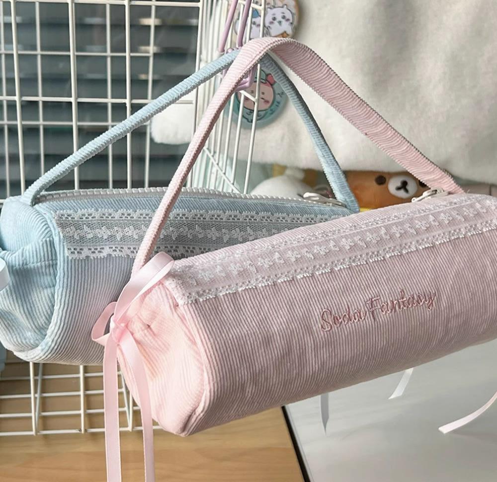 리본 필통 대용량 펜케이스 휴대용