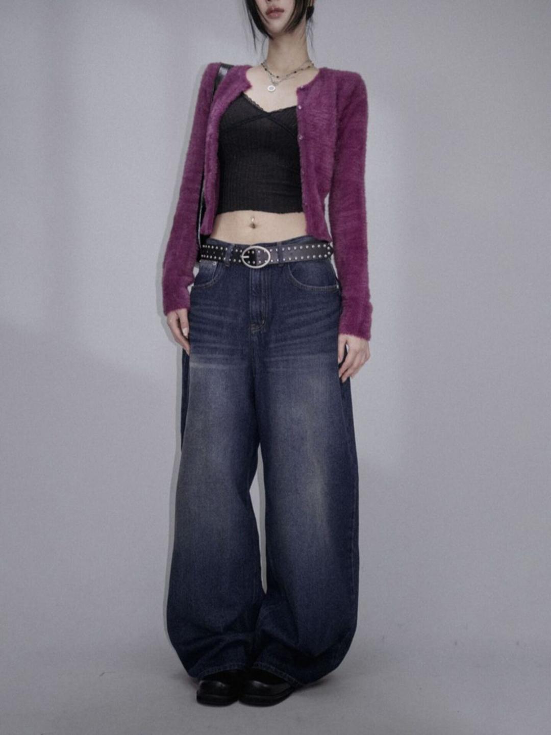 Split Hem Washed Wide Denim 스플릿 햄 워시드 와이드 데님