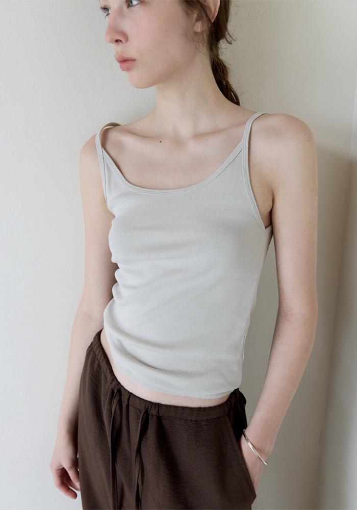 [2nd REORDER] ESSENTIAL COTTON SLEEVELESS TOP_FOG GREY