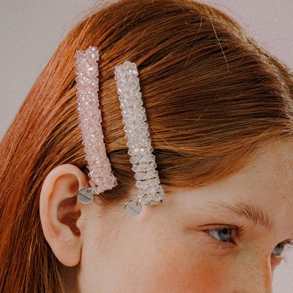 [아이브 안유진 착용] 클리어 비즈 헤어핀
