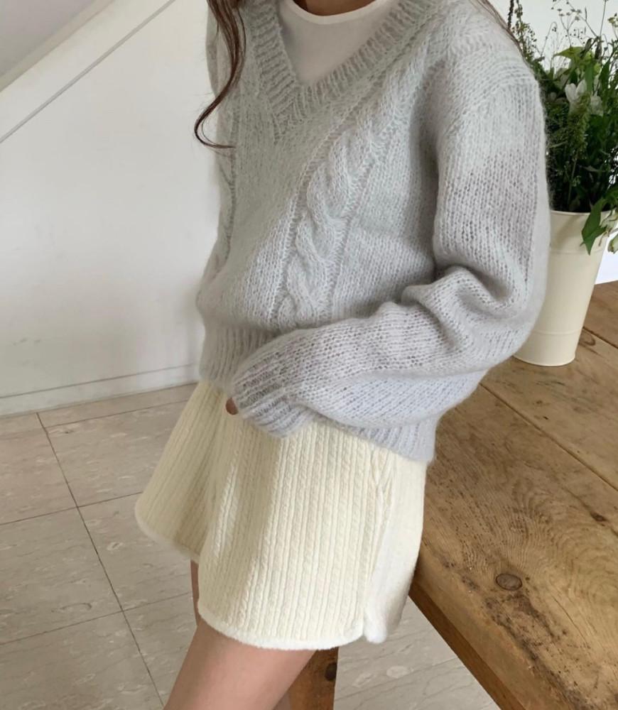 [MUNIATE/무니에트] riette 리에뜨 코지 팬츠 울 밴딩 반바지