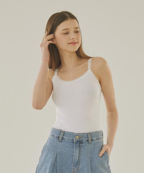 소프트 텐션 레이스 나시 탑 +3컬러