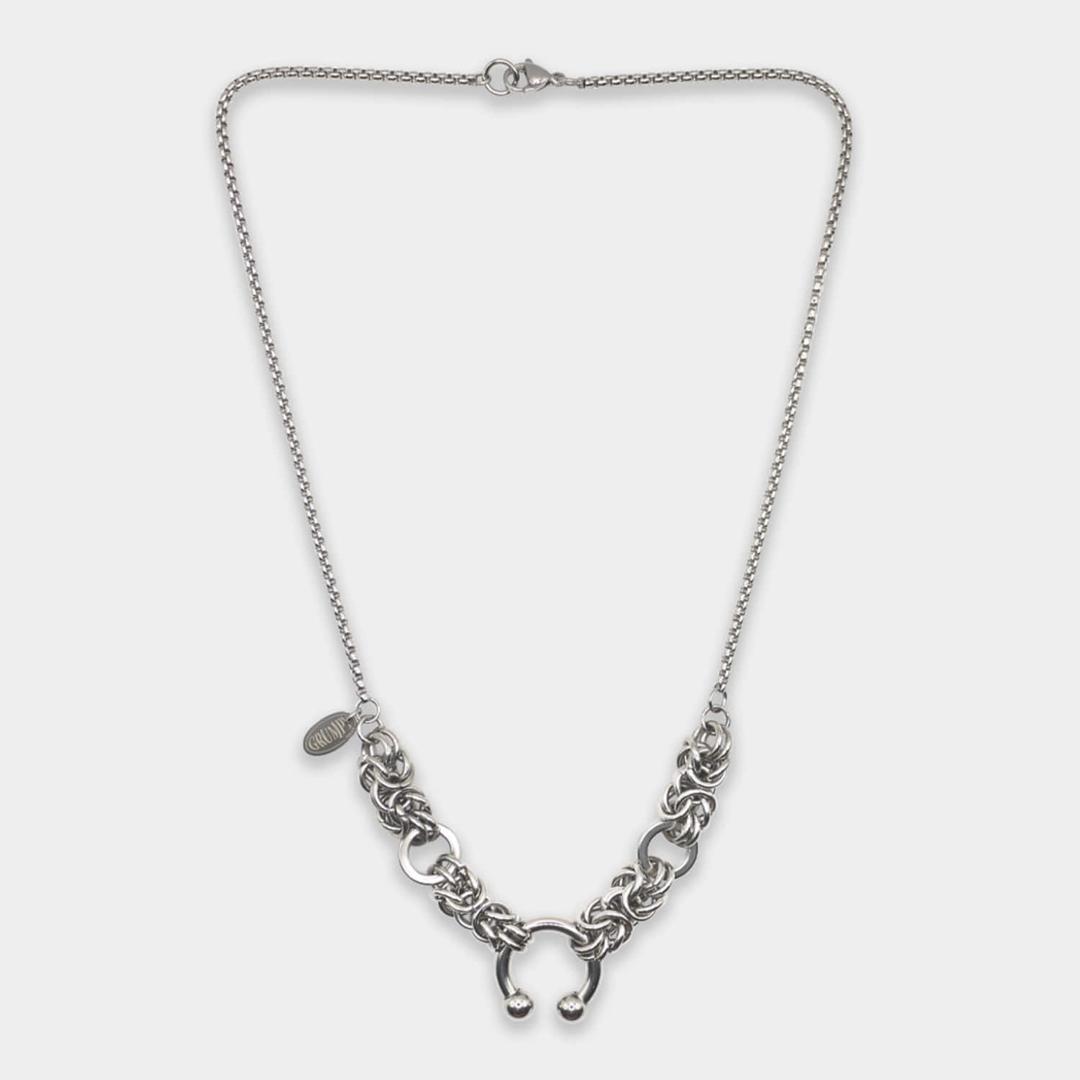 Metal pierced twisted Necklace