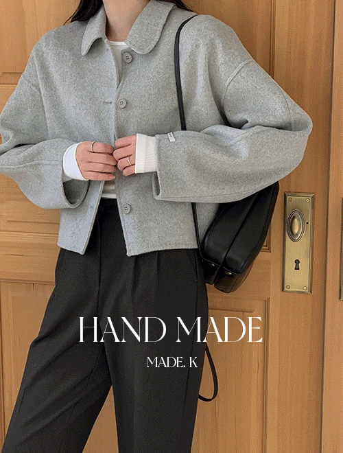 [자체제작/1만장돌파!/S-L]제드 울 핸드메이드 숏 코트 (하객룩/오피스룩/출근룩/겨울코트/울코트/핸드메이드코트)