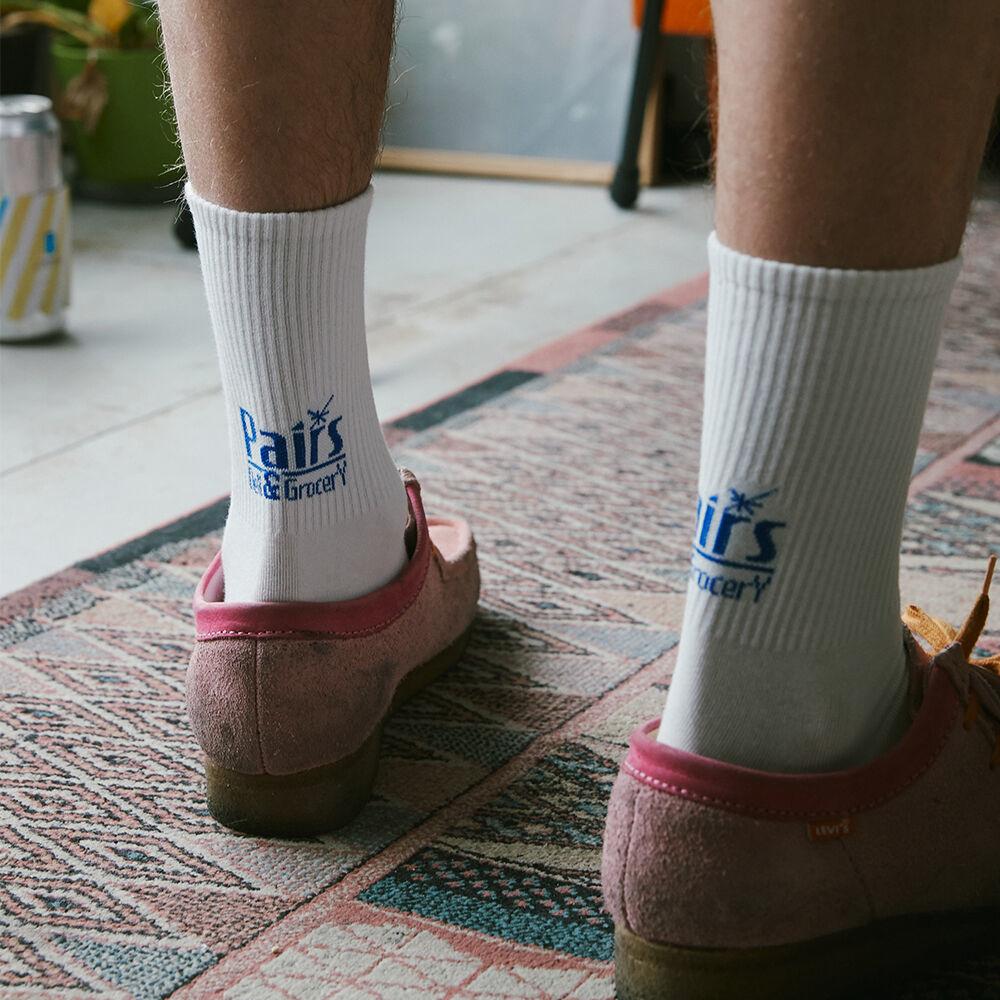 Retro Logo Socks White