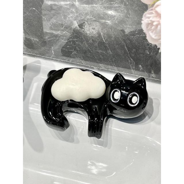 고양이 비누받침대 물빠짐 홀더 케이스