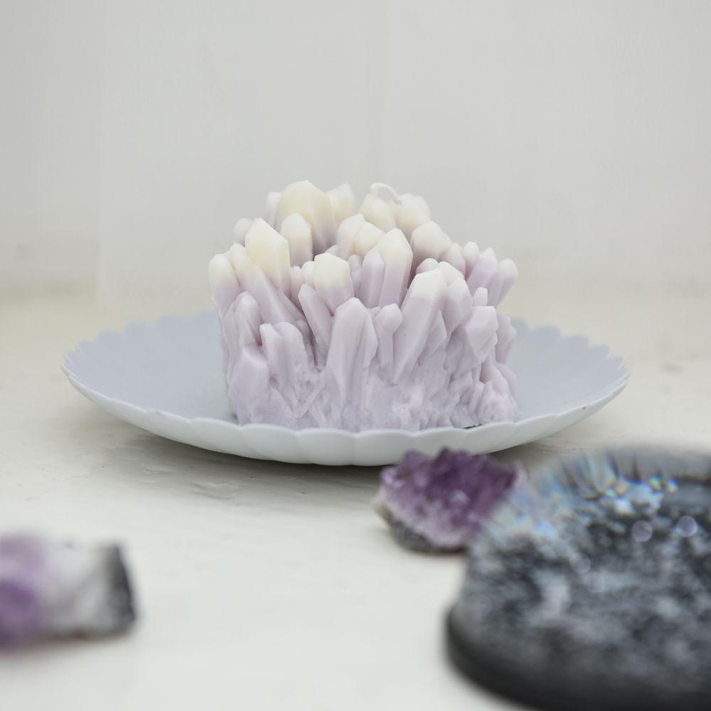 gemstone candle - amethyst