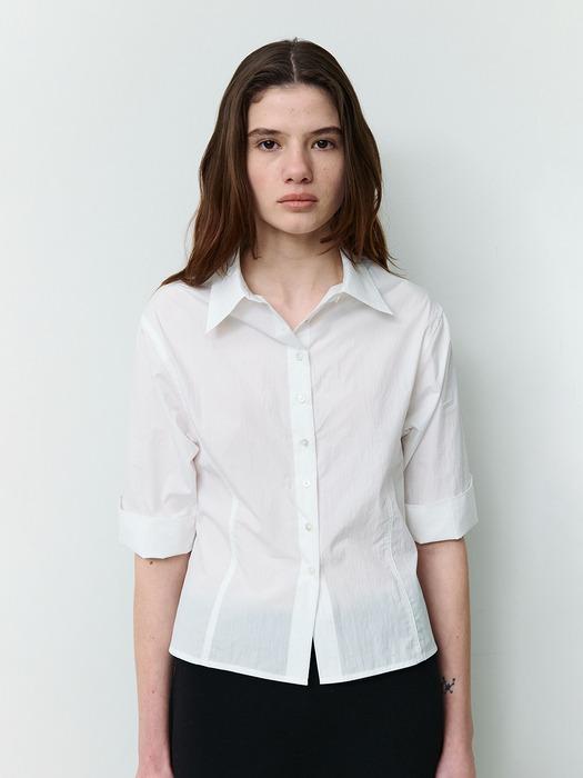 Dew 3/4 sleeve shirt (white)