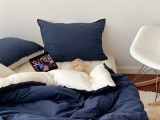 루블린 60수 고밀도 스트라이프 양면 차렵이불_4colors