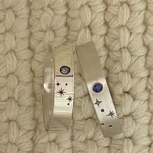925 silver 별자리반지 탄생석 각인반지
