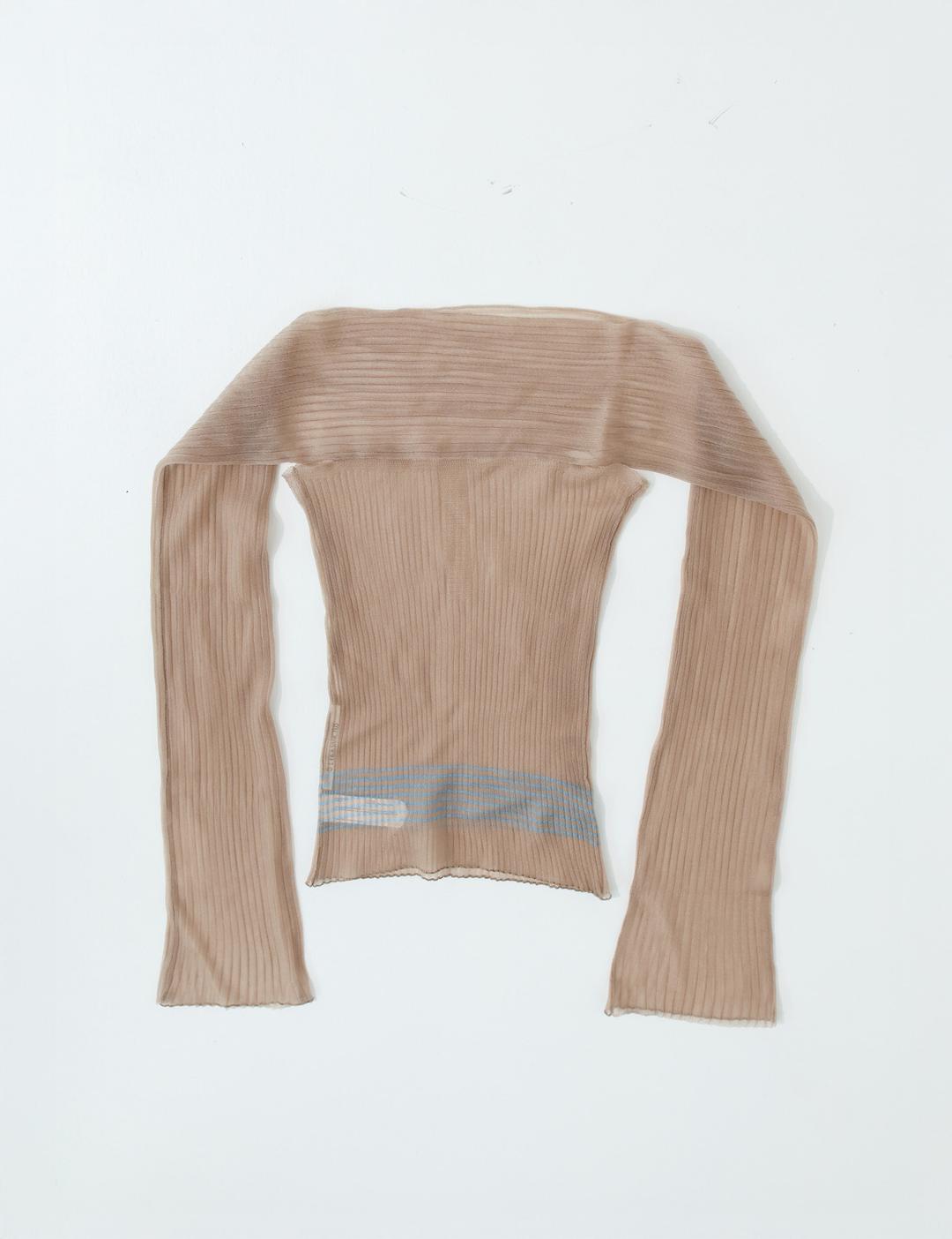 Sheer tank top (salmon beige)