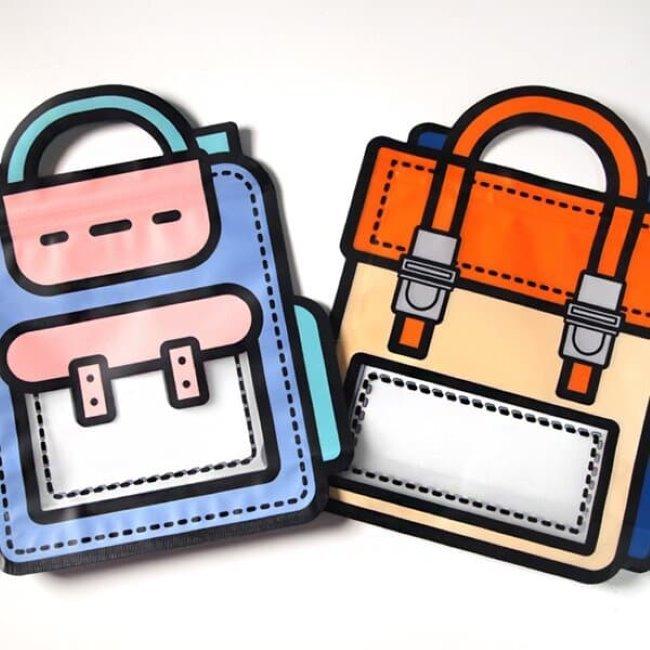 [예스24] 컬러풀 책가방 지퍼백(디자인랜덤) 10개입