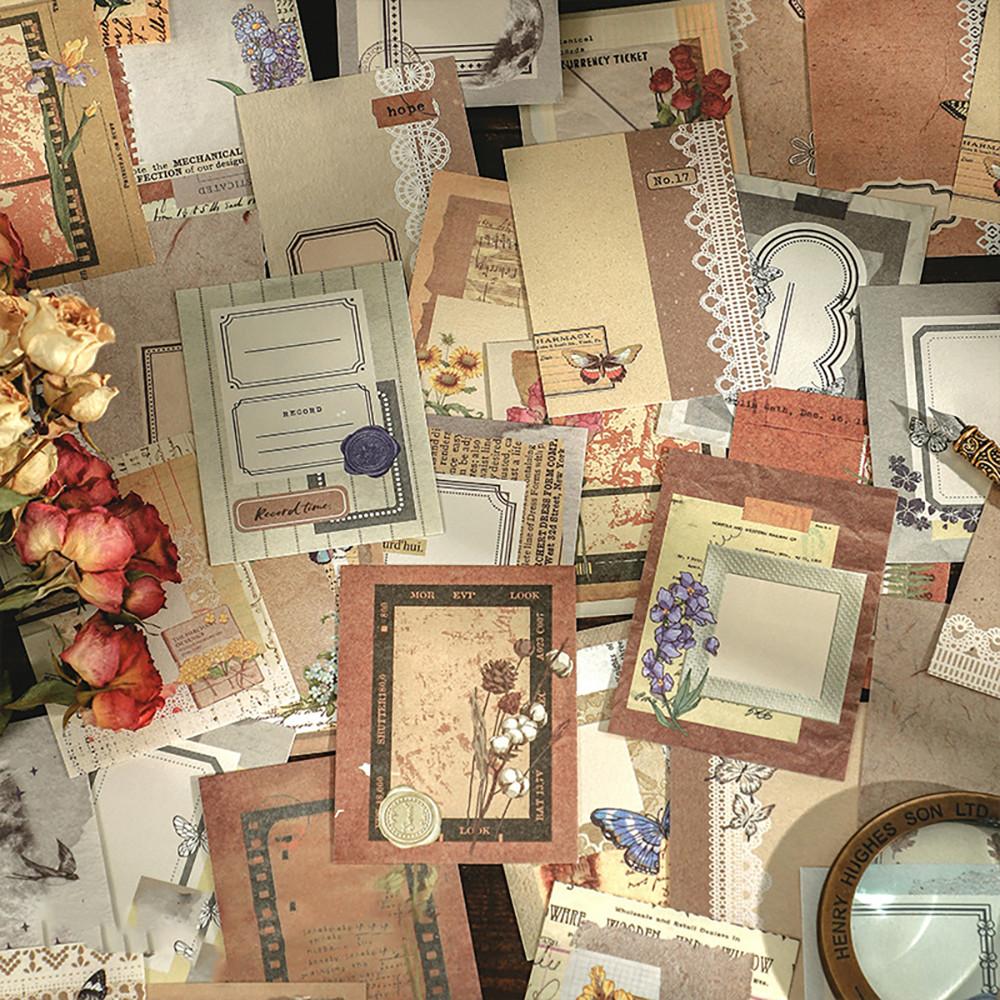 빈티지 다꾸 오래된 바람 편지 메모 콜라주 노트 페이퍼 30매