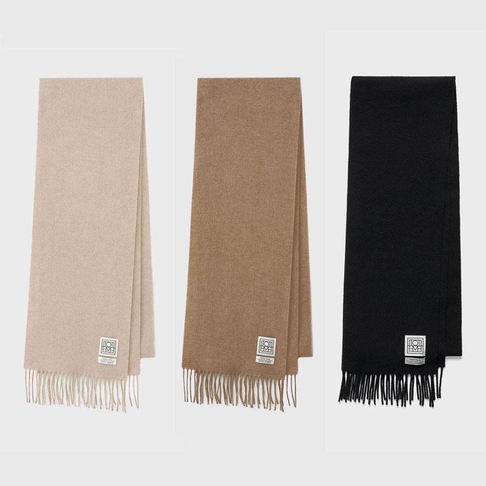 [TOTEME] 토템 로고 클래식 울 머플러 목도리 스카프