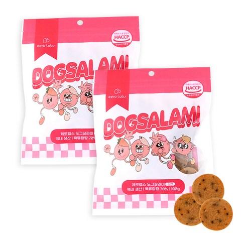 제로랩스 반려동물 도그살라미 동전 져키 100g, 소간, 100g, 2개 - 건조간식/육포 | 쿠팡