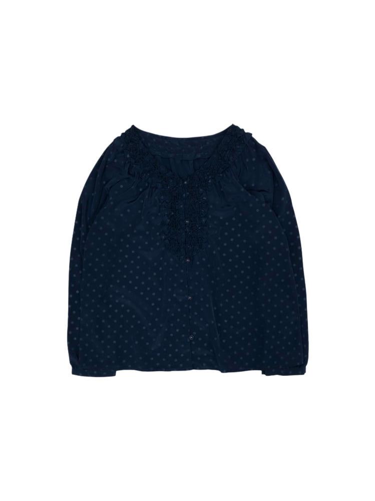 [중고] 도트 프릴 블라우스