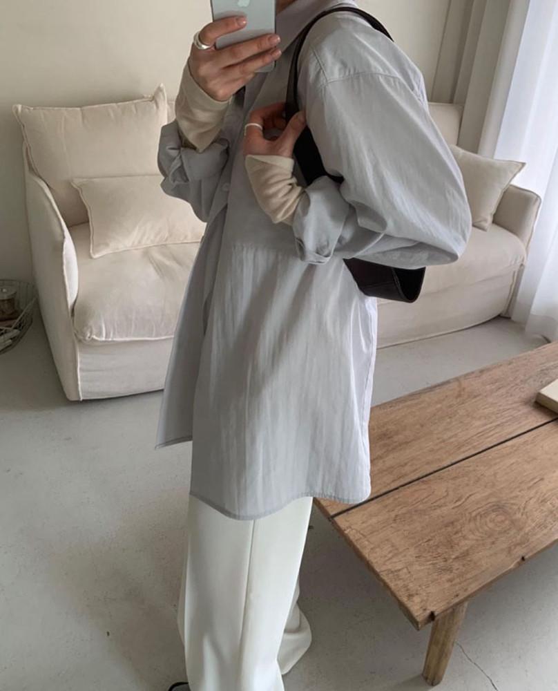 [뮤즈] (아이 당일) mr 마레 24ss 오버웰 루즈핏 셔츠 블라우스 (4color)