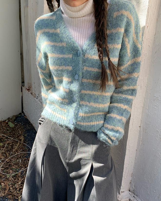 [CoverApparel] 베번 스트라이프 가디건 /2Color