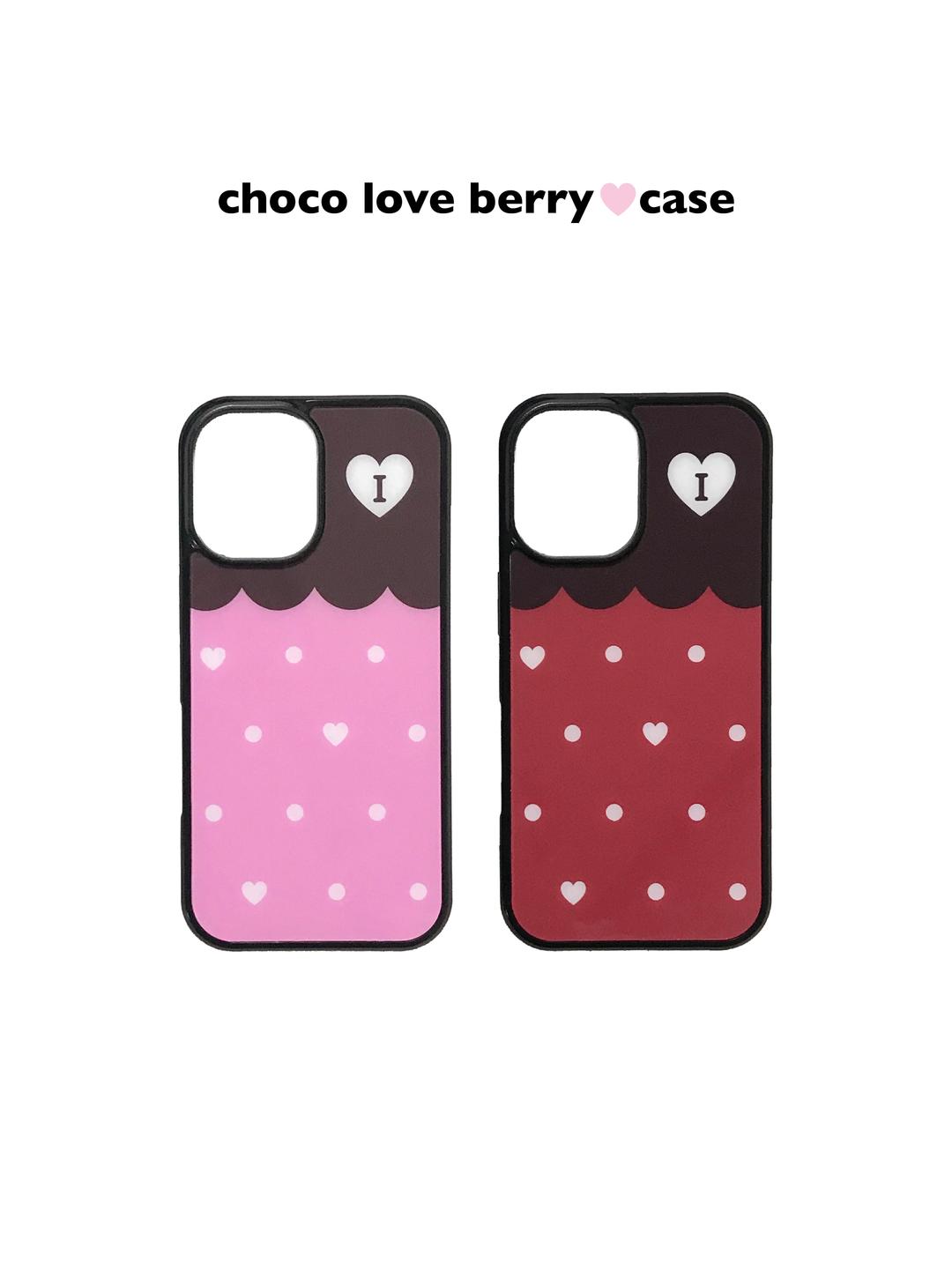 choco love berry case | 초코 러브 베리 딸기 글라스 범퍼 / 맥세이프 케이스