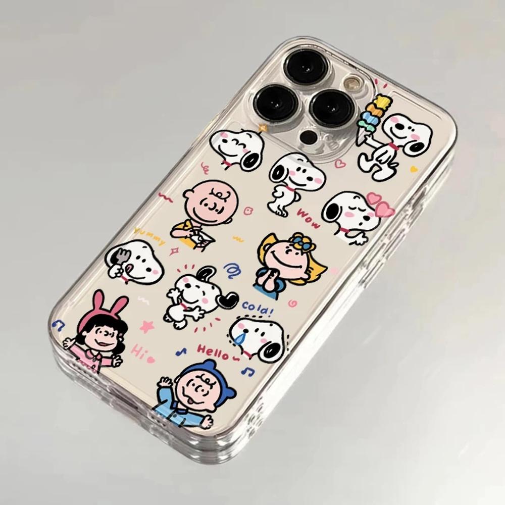 귀여운 심플한 스누피 패밀리 아이폰 17 프로 맥스 케이스