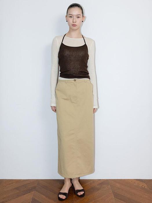 Pocket H Line Skirt  Beige (TA6227A01A)