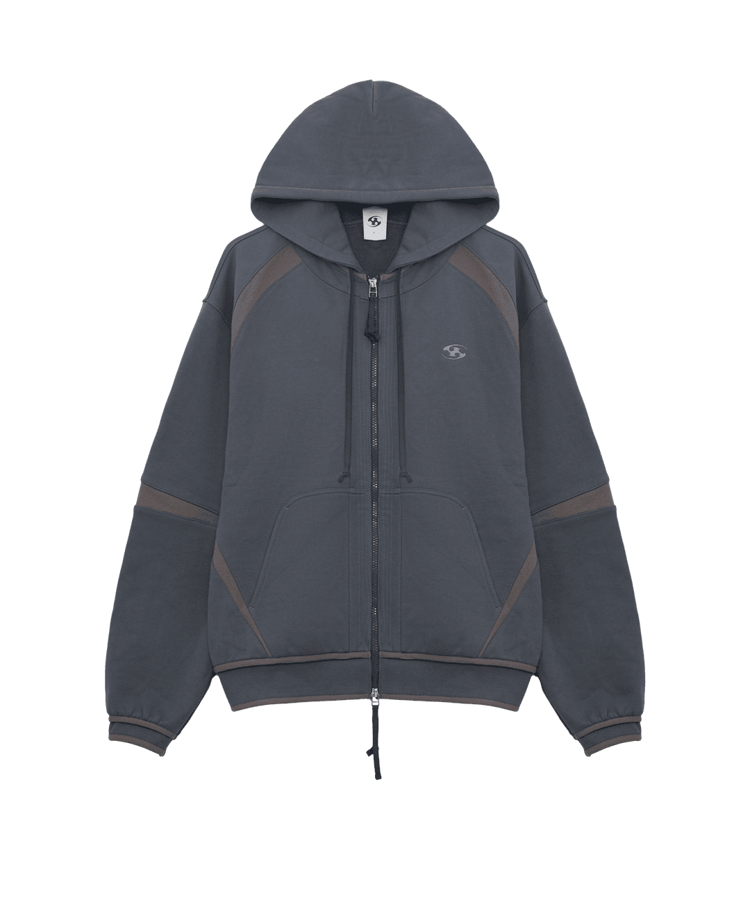 OBLIQUE HOODIE ZIP-UP [MIDNIGHT BLUE]