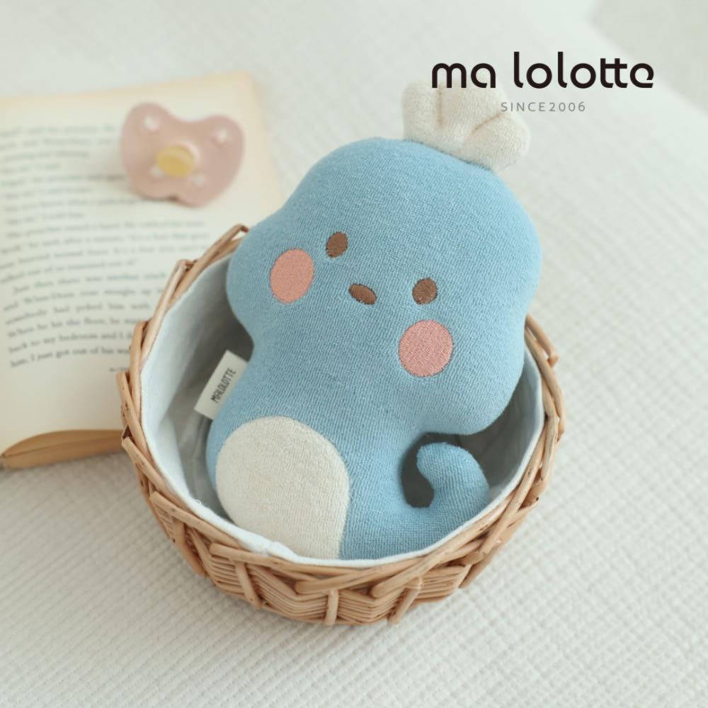 마롤 아기 애착인형 오가닉 뱀 인형 유기농 신생아 뱀띠 꼬물이 블루