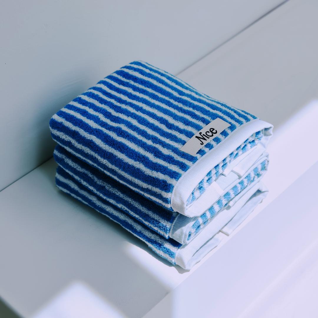 나이스웨더 STRIPE TOWEL 1P (DEEP BLUE)