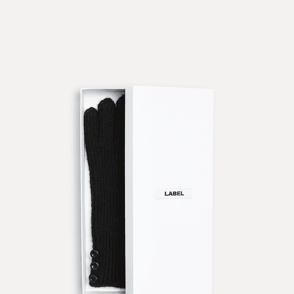 Morven button gloves black