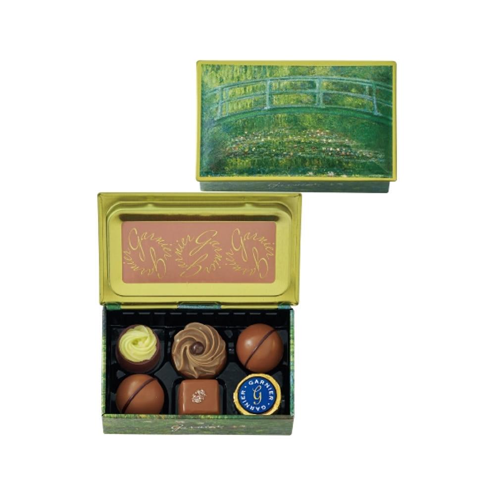 곤차로프 가르니에 2025년 명화 모네 수련의연못 틴 케이스 초콜릿 (6개입)