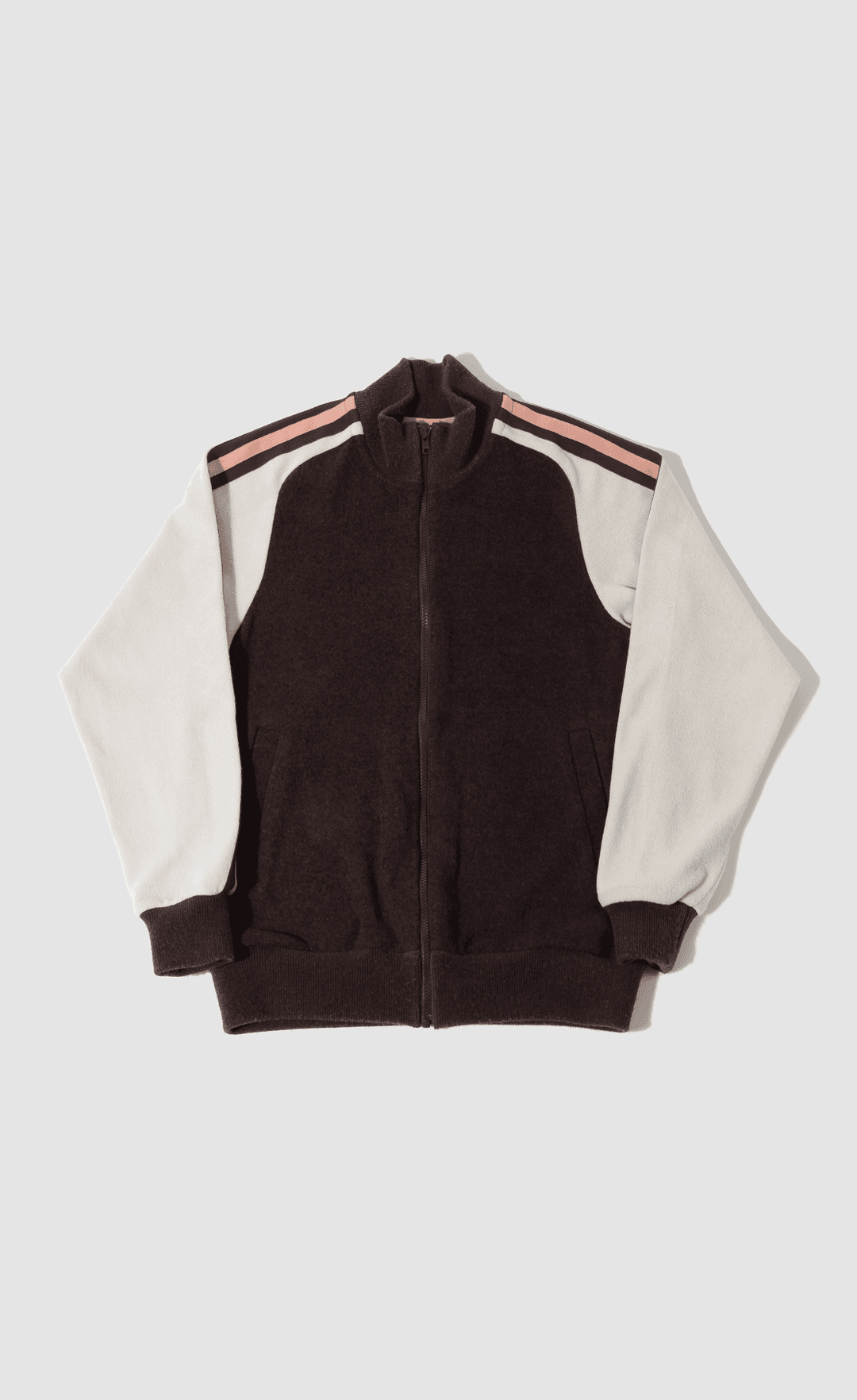 APPLIQUE JERSEY ZIPUP / BROWN