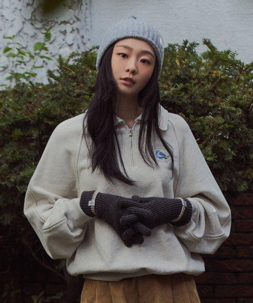 블루 버드 하프 집업 스웻 셔츠 [오트밀]