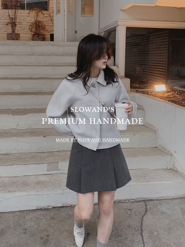 [2차 프리오더] #SLOWMADE. 히든 핸드메이드 숏코트 - 3 color (10월 말 순차출고분 예약주문)