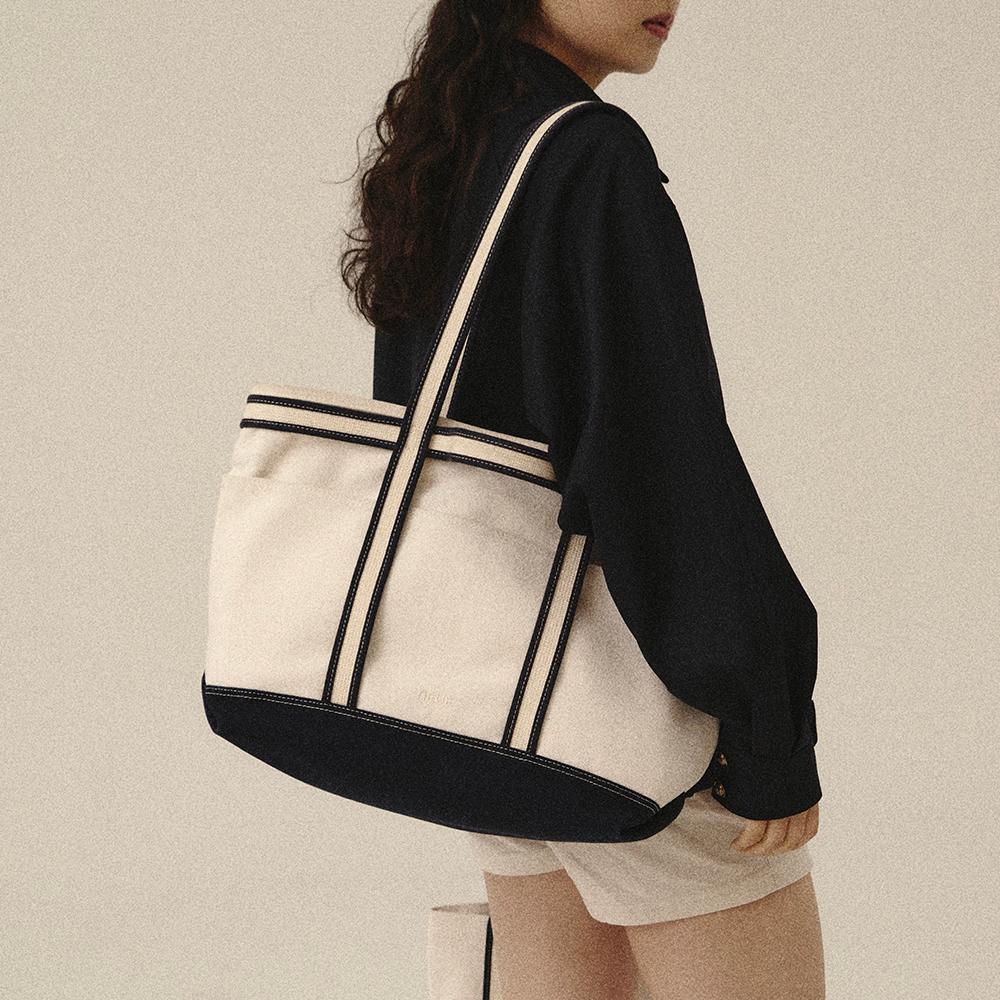 [노이에] CANVAS TOTE BAG (navy)