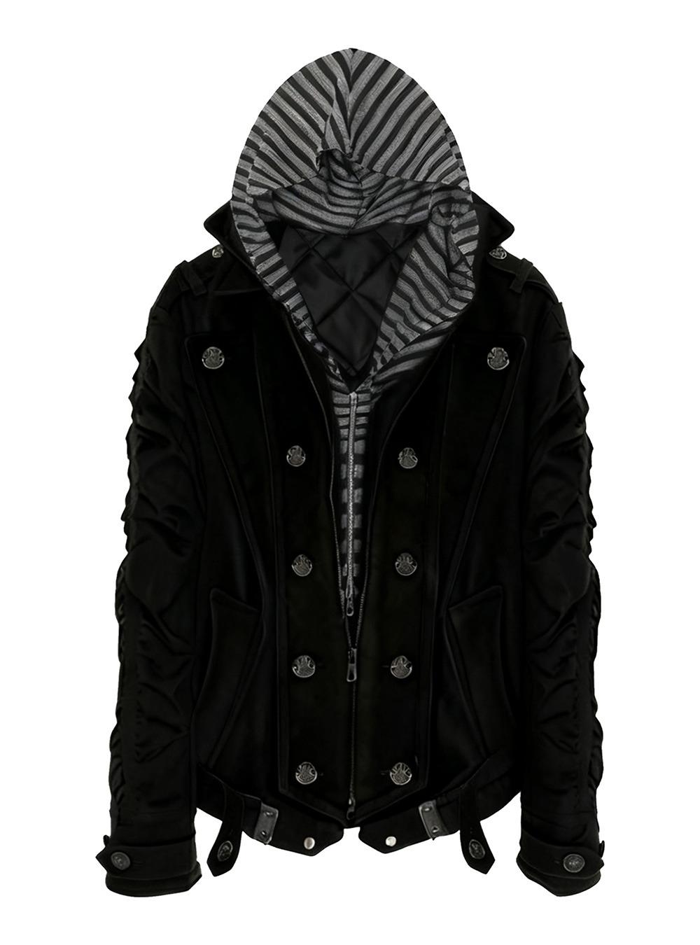 Oxford Fabric Detachable Hood Jacket (2color)