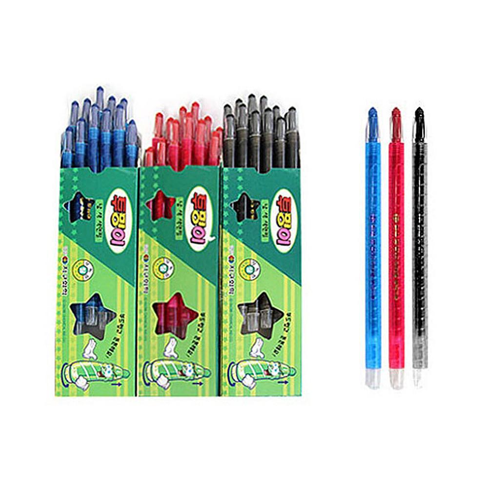 지구화학 투명이 샤프식 색연필 12자루 채점용