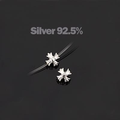 [8-8916-11] 은팬던트(십자가/통과형) 5mm (은92.5/무도금) (N) [1개,5개]