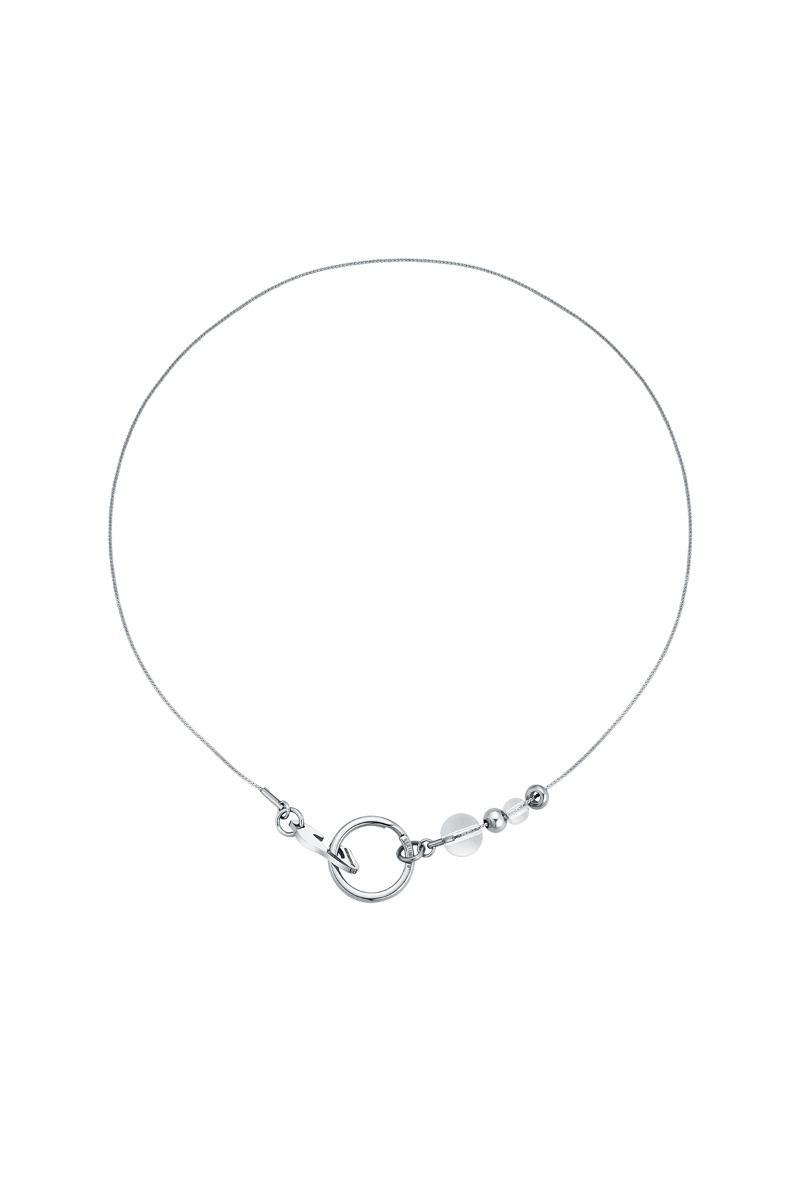 NO.315 [SILVER] GEOMETRY HOOK NECKLACE