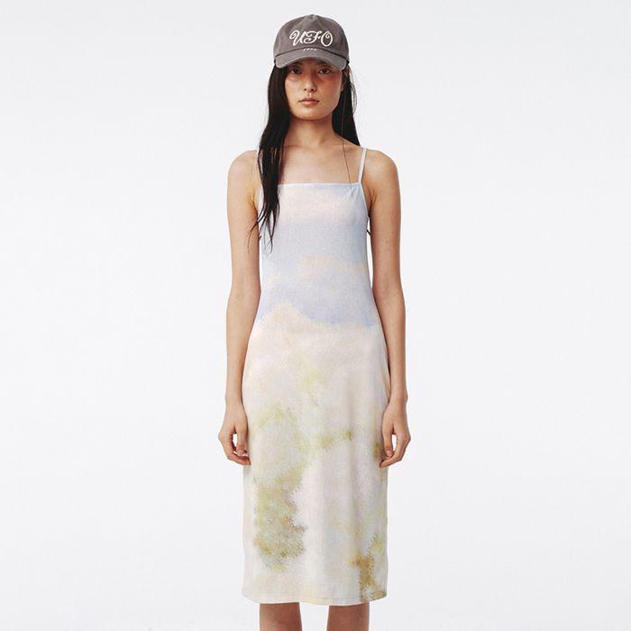 Print Long Dress Print Flower
