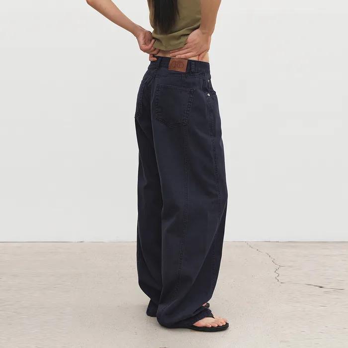 [5차/예약배송] [기장선택] Curved denim (vintage blue)
