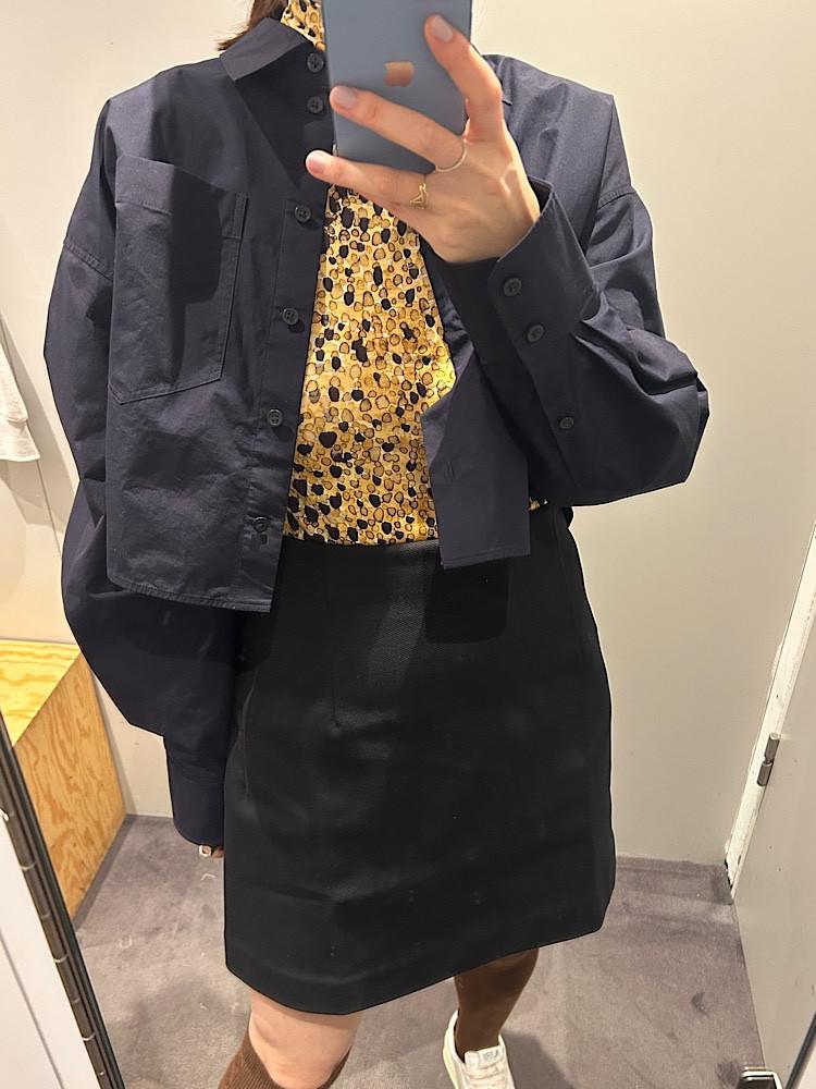 코스 크롭 포플린 셔츠(3col)