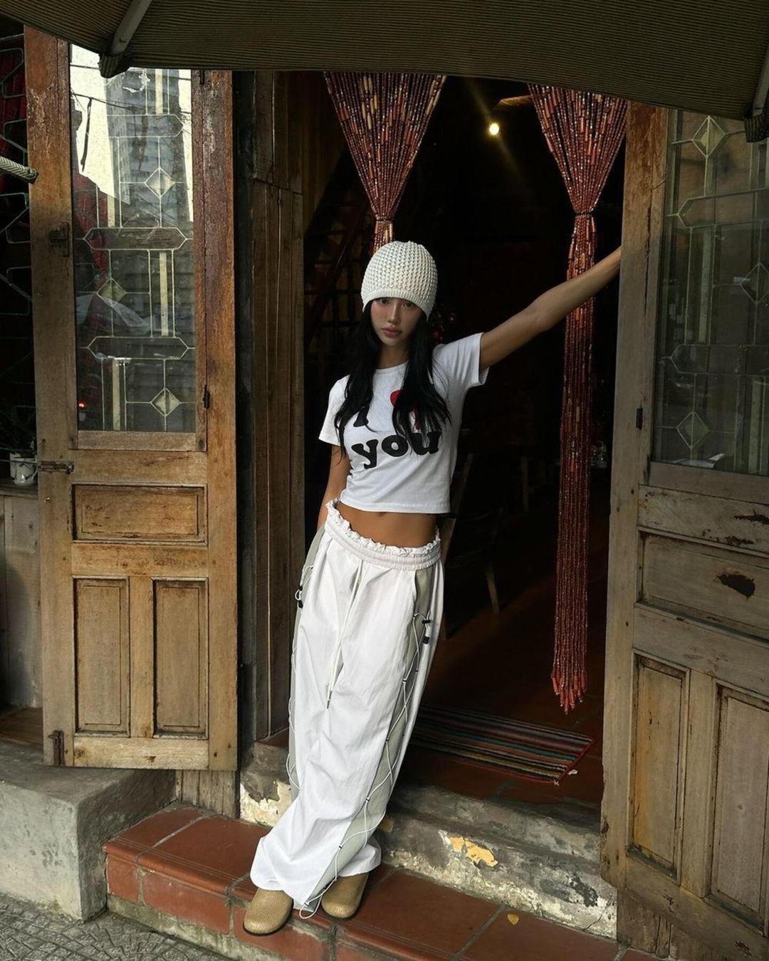 매크로 스트링 트레이닝 배색 팬츠