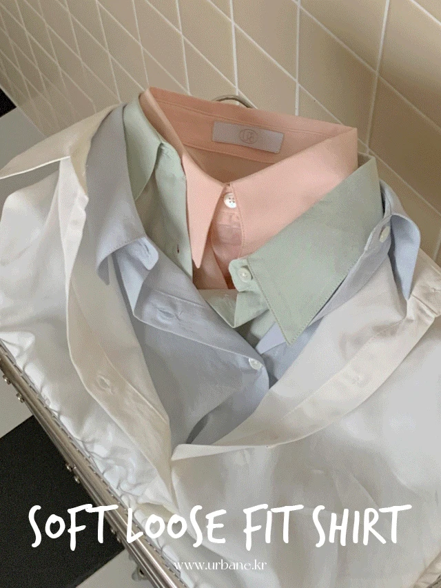 ✨48시간 10% SALE✨💕URBANE MADE💕 소프트 루즈핏 코튼 셔츠 (당일출고 4c) /봄셔츠/출근룩