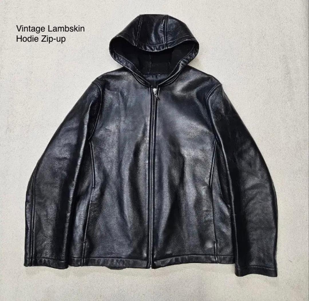 Vitage Lambskin Hodie Zip-up | 후루츠패밀리