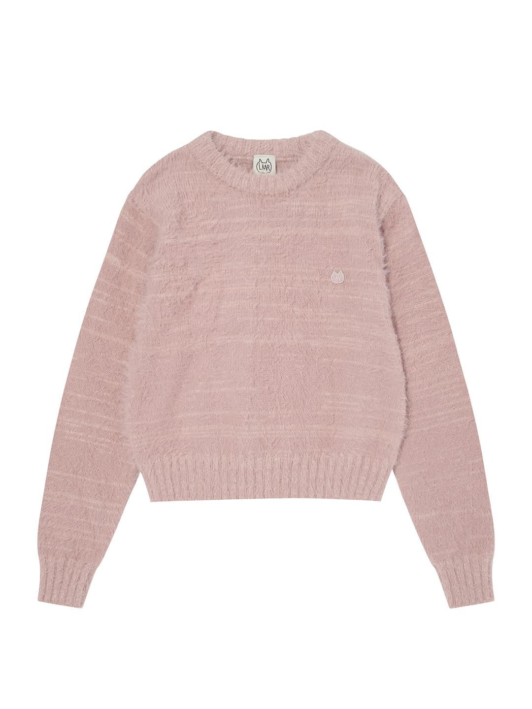 미니 심볼 자수 모헤어 니트 PINK